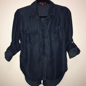dark denim blouse